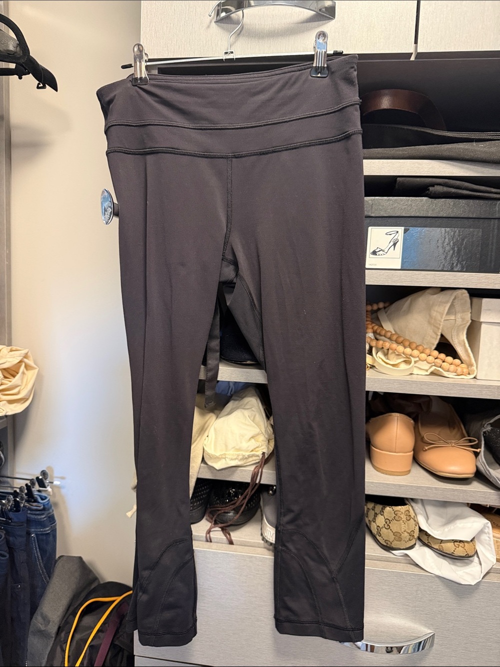 lululemon athletica Black Cropped High-Rise Leggings